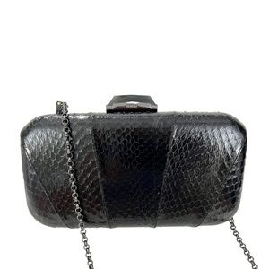 KOTUR ESPEY BLACK Snakeskin clutch
